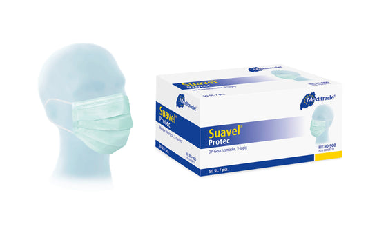 SUAVEL® PROTEC OP-Maske Mund-Nasenschutz 50 Stück